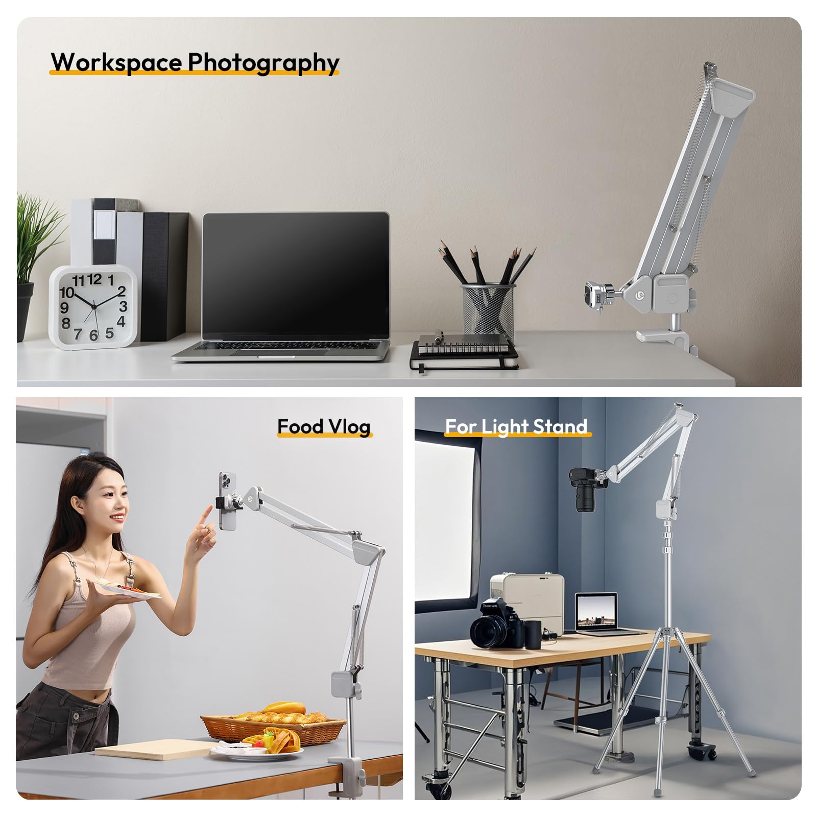 Amazon.co.jp: Ulanzi TH04 カメラアーム スタンド 俯瞰撮影 アーム 耐